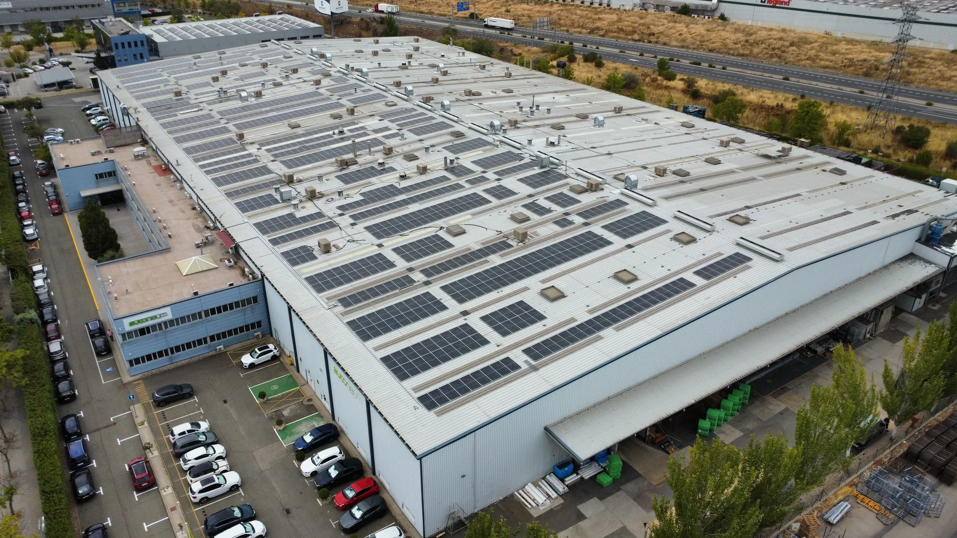 Gran instalación fotovoltaica industrial